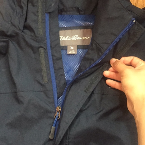 EUC BLACK EDDIE BAUER WINDBREAKER JACKET - Picture 3 of 5